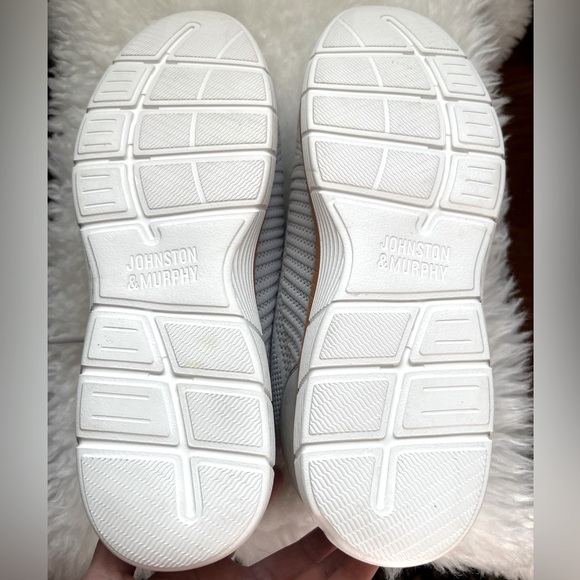 Johnston & Murphy Gray Sneakers with White and Tan Accents - Picture 8 of 10